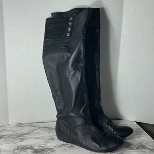 Chinese Laundry Trust Me over the knee leather tall flat comfortable boots 10
